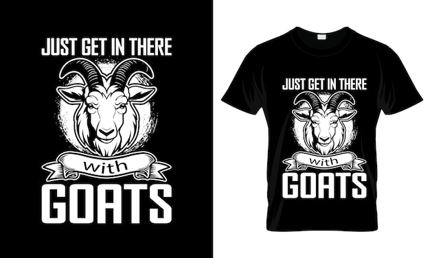 Juste entrer là-dedans avec des chèvres coloré T-shirt graphique dessin de chèvre T-shirt