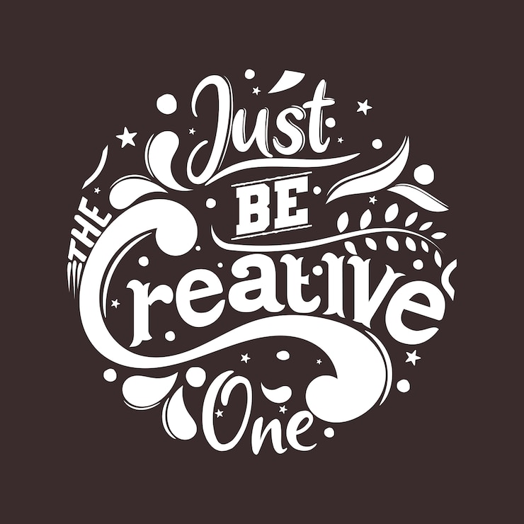 Vecteur juste être le créateur. citation de motivation