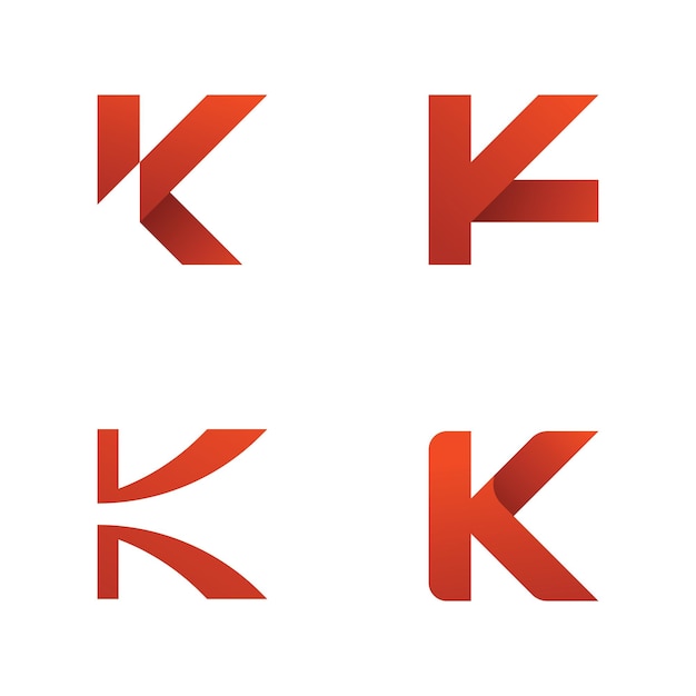 K Logo Design et modèle Creative K icône initiales basées sur des lettres en vecteur