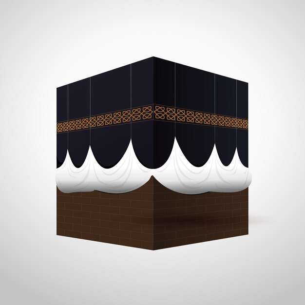 Kaaba. Vecteur de la Mecque islamique des musulmans du Hajj.