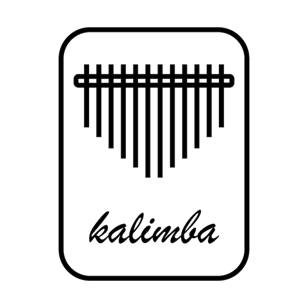 Vecteur kalimba icône illustration vectorielle logo design