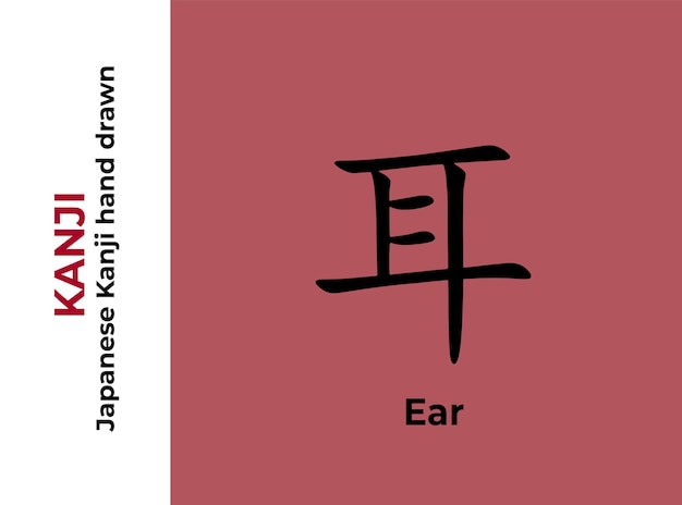 Kanji Lettres Japonaises Oreille