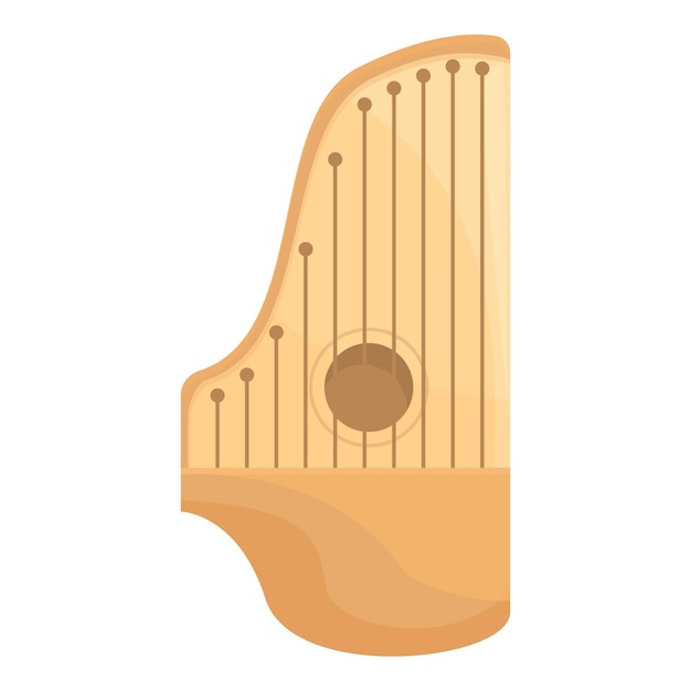 Kantele musique icône dessin animé vecteur Finlande gusli corde corde