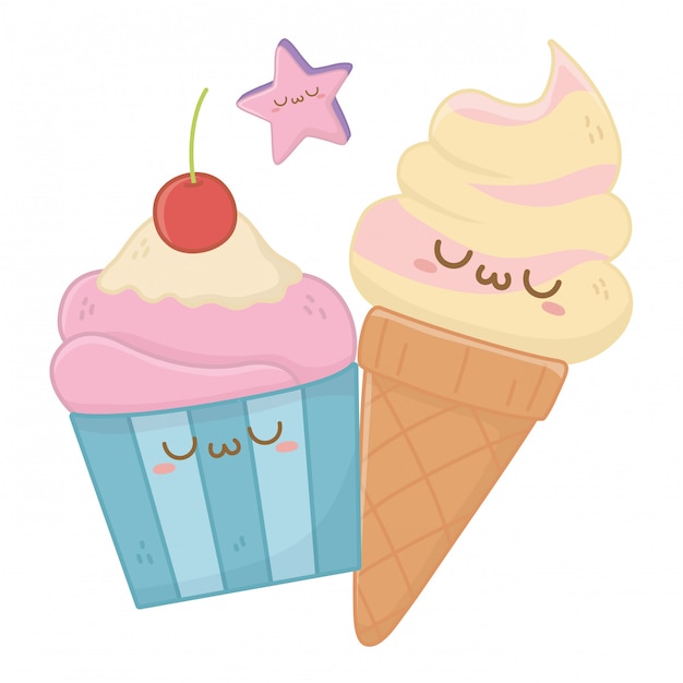Kawaii Du Dessin Animé De Glace