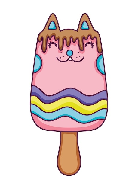 Kawaii Sweet Cat Ice Lolly