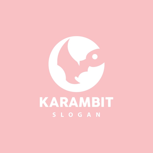 Kerambit Logo Indonésie Fighting Weapon Vector Ninja Fighting Tool Simple Design Template Illustration Symbole Icône