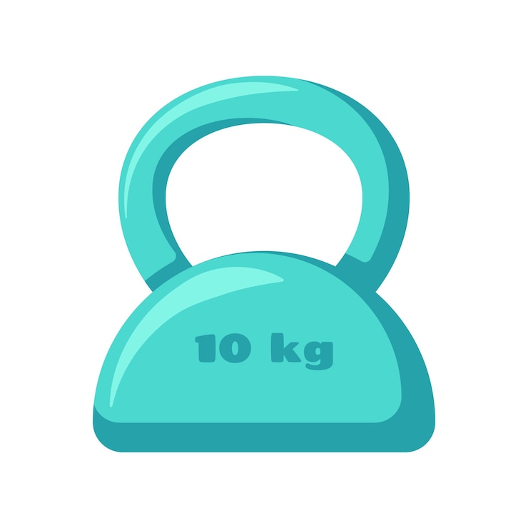 Vecteur kettlebells pour les exercices de poids équipement sportif illustration plate simple