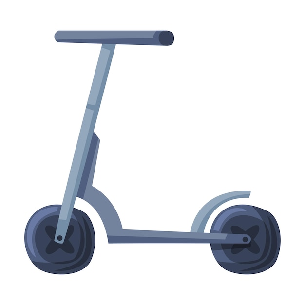 Vecteur kick scooter ou vélo d'équilibre éco transport concept de style de vie sain vecteur de style dessin animé