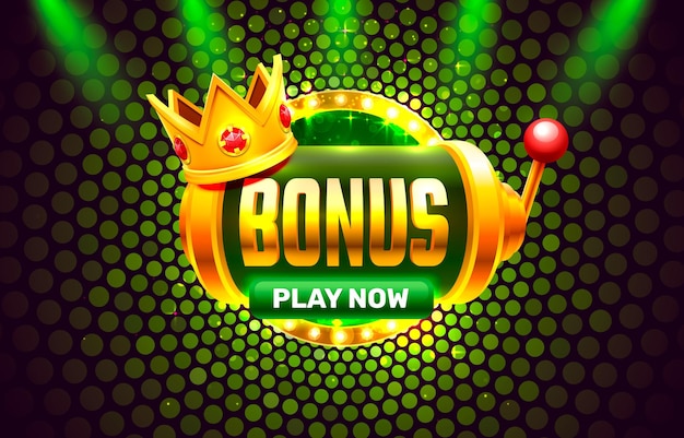 King Bonus Slots 777 Bannière Casino Sur Le Fond Vert.