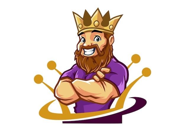 Vecteur king john mascot design