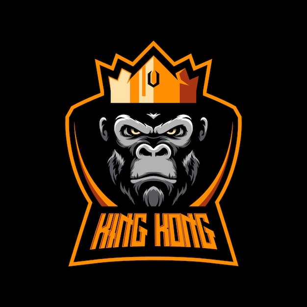 Vecteur king kong mascot logo