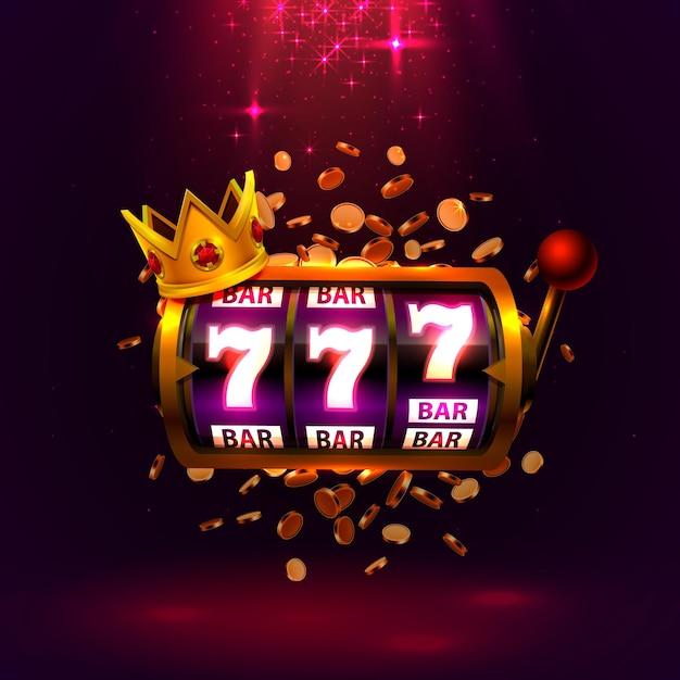 King Slots 777 Bannière Casino Sur Fond Rouge.