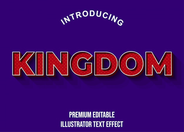 Kingdom - Style De Police 3d Dark Red Text Effect