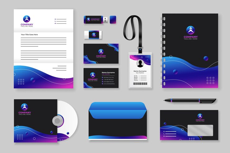 Vecteur le kit d'affaires duo chrome