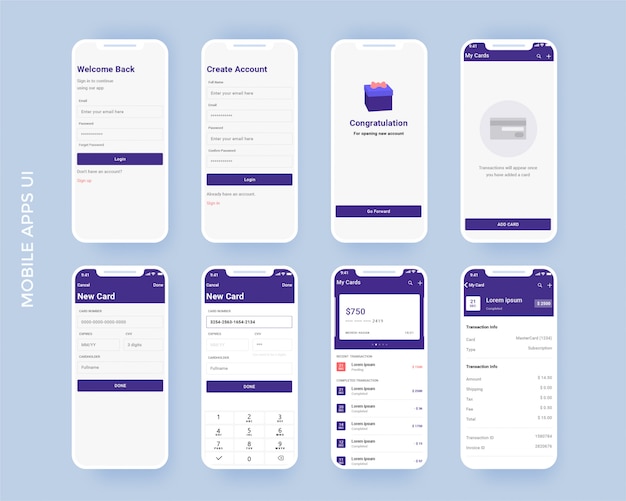 Kit d'application Mobile Finance