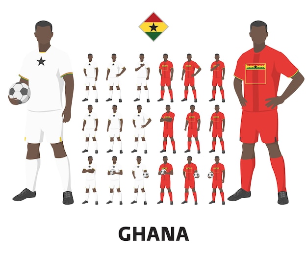 Kit de l'équipe de football du Ghana, kit domicile et kit extérieur