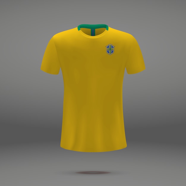 Kit De Football Du Brésil, Modèle De Tshirt Pour Maillot De Football