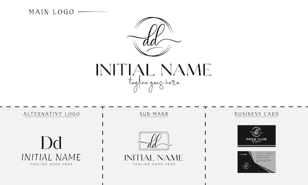 Vecteur a et a kit de marque initiale logo vectoriel luxurypremium