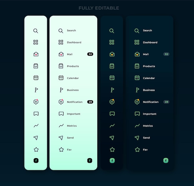 Vecteur kit ui ux vectoriel gratuit pour les applications