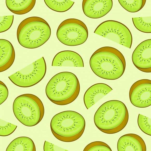 Vecteur kiwi fruit seamless pattern