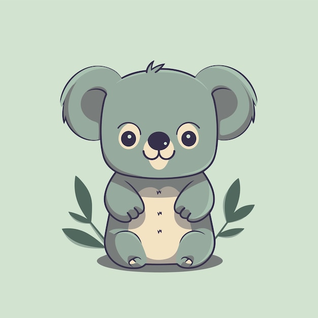 Vecteur koala dessin animé illustration bébé animal mascotte