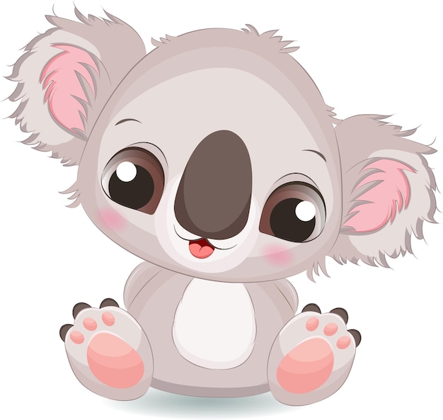 Vecteur koala de dessin animé mignon