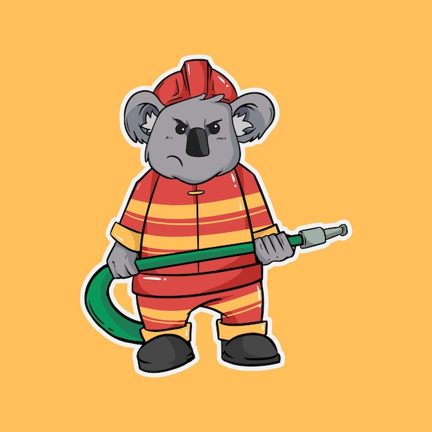 Koala Le Pompier Illustration