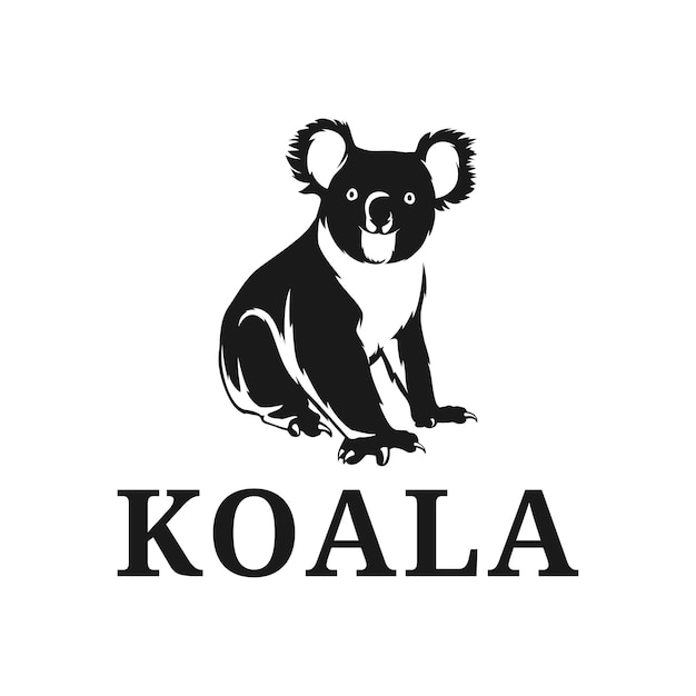 Koala Silhouette Logo Inspiration Vecteur Australie Mascotte