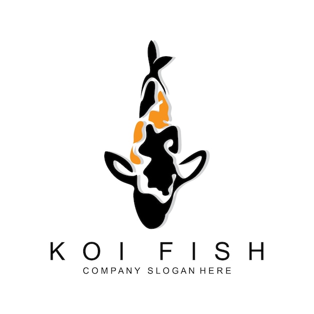 Koi Fish Logo Design Ornemental Fish Vector Aquarium Ornement Illustration Produit De Marque
