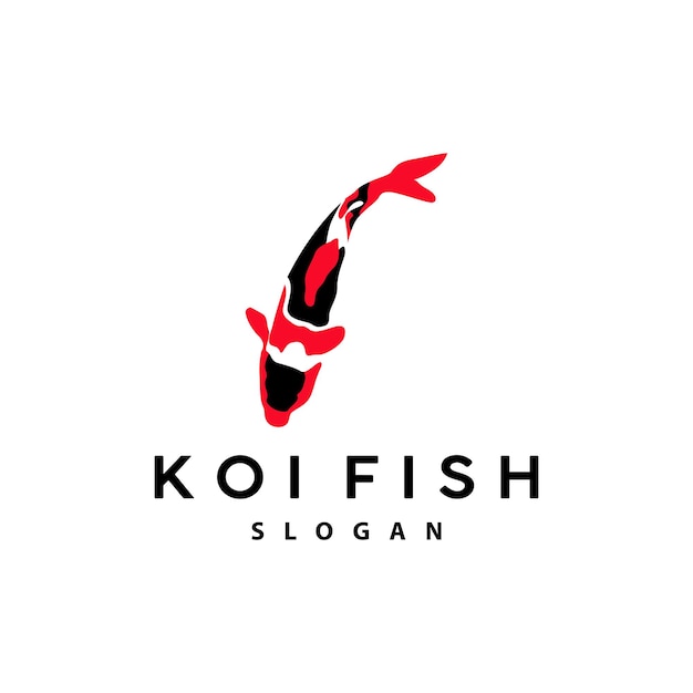 Koi Fish Logo Design Ornemental Fish Vector Aquarium Ornement Illustration Produit De Marque