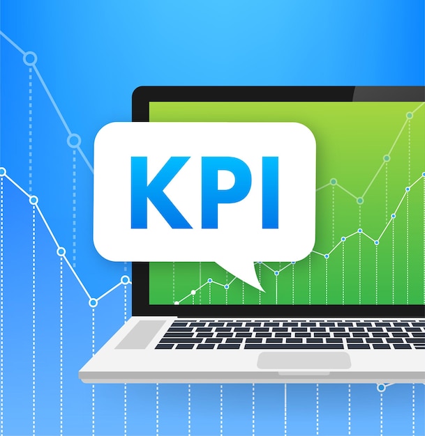 Kpi Key Performance Indicator Mesure Optimization Strategy Vector Stock Illustration