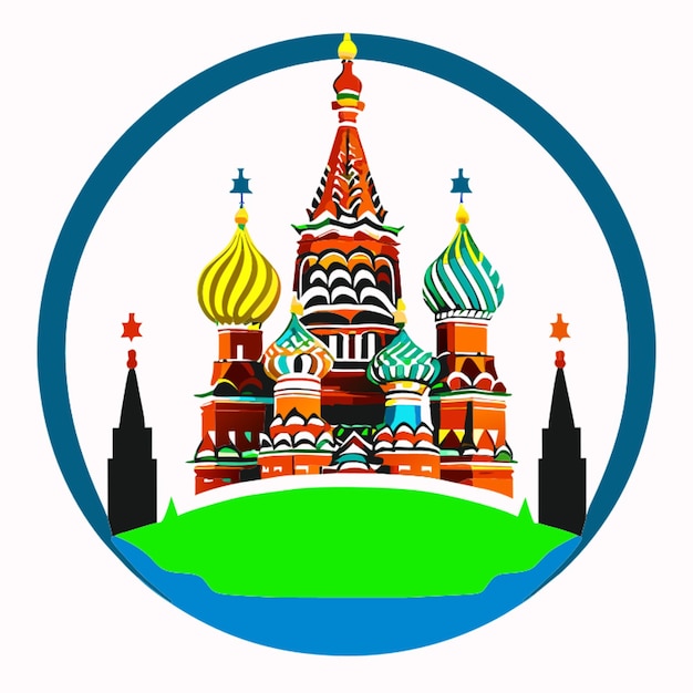 Vecteur le kremlin de moscou dessin animé vectoriel