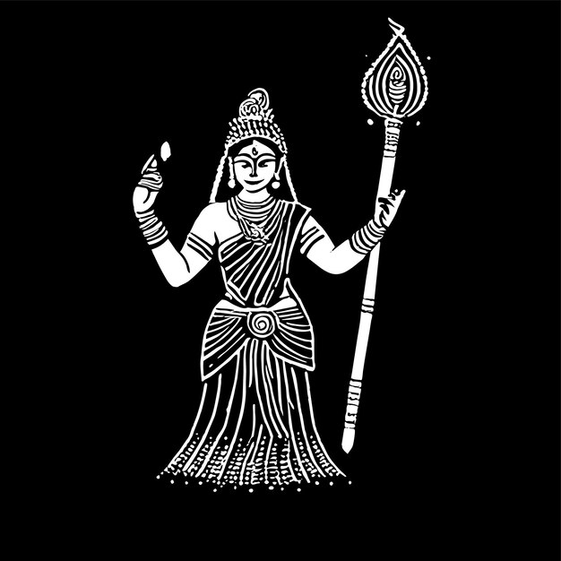 Krishna Om Namah Dieu Hindou Shiva Dessiné à La Main Plat Stylé Autocollant De Dessin Animé Concept D'icône Isolé