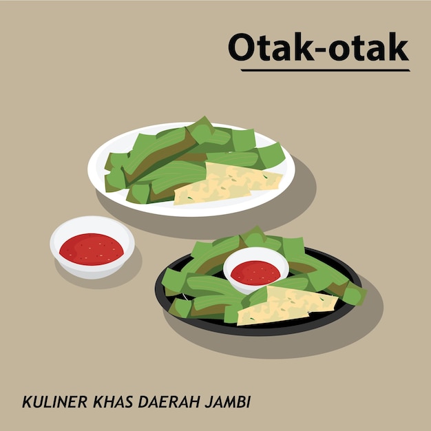 Vecteur kuliner khas daerah jambi 3