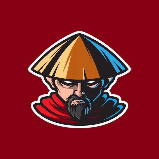 Kungfu Master Ninja Mascot Logo