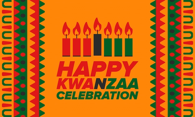 Kwanzaa Happy Celebration Vacances Culturelles Africaines Et Afro-américaines Festival De Sept Jours