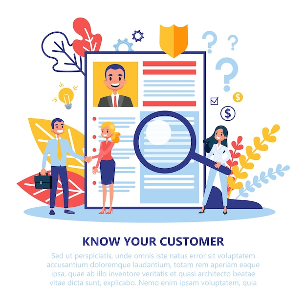 KYC ou connaissez votre concept client. Idée d'entreprise
