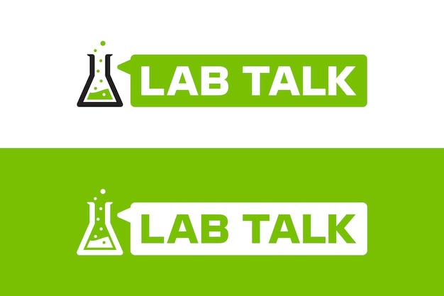 Lab Talk Logo Template Design Vecteur, Emblème, Design Concept, Symbole Créatif, Icône