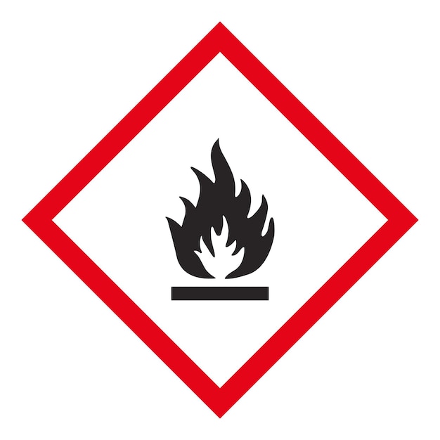 Vecteur le label ghs pour les panneaux inflammables