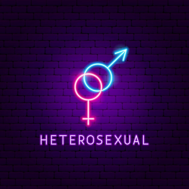 Label néon hétérosexuel