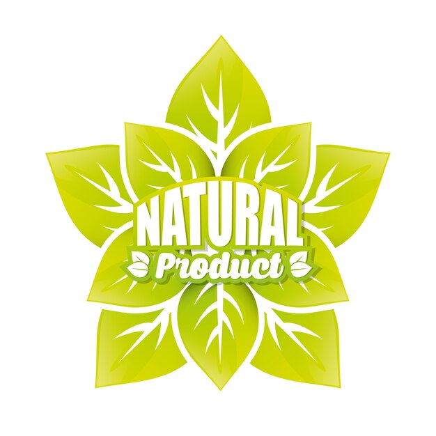 Vecteur label de produit biologique et naturel