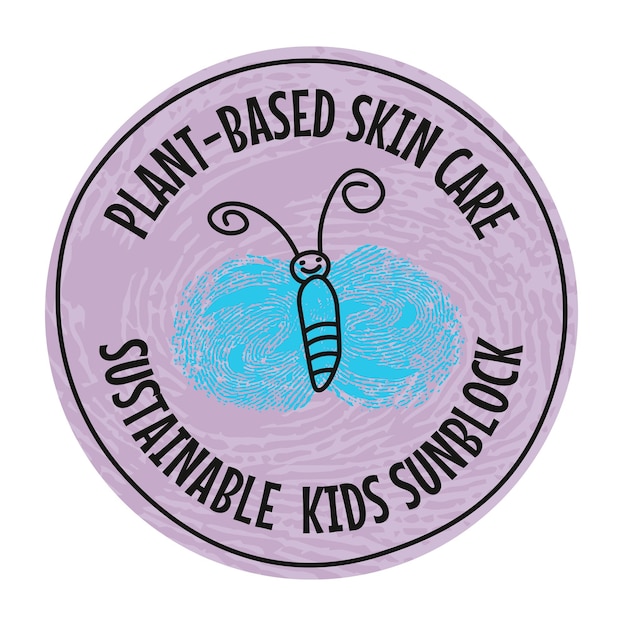 Label De Soins De La Peau à Base De Plantes Durable Pour Les Enfants