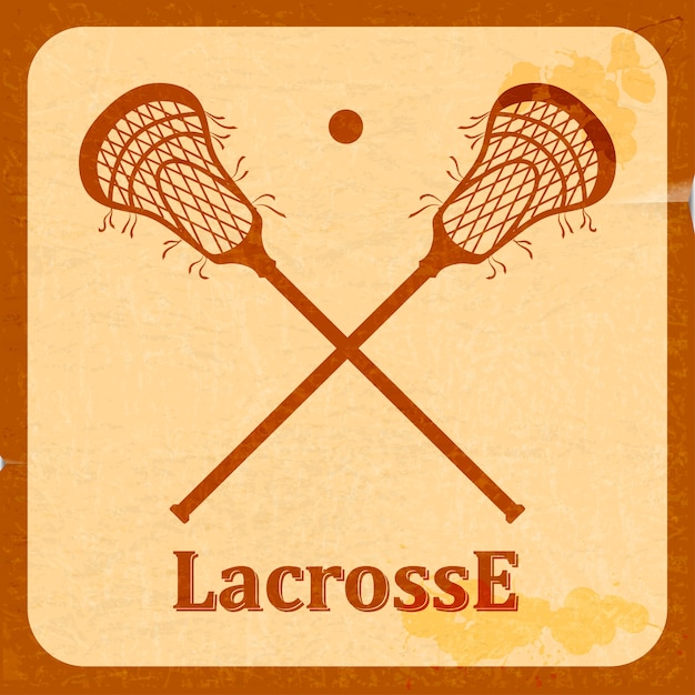 Lacrosse De Fond Rétro.