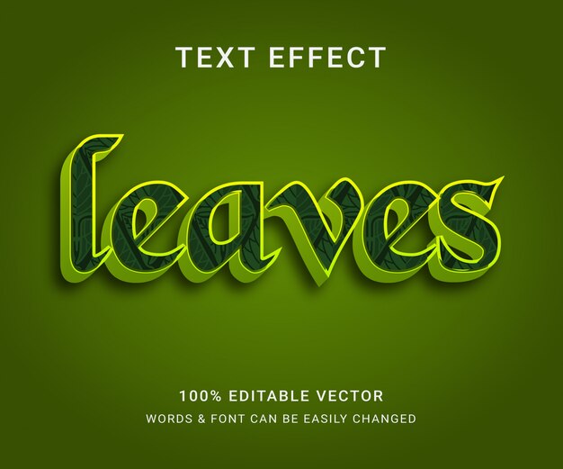 Laisse l'effet de texte entièrement modifiable e