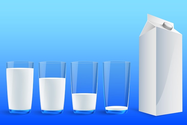 Lait dans le verre.