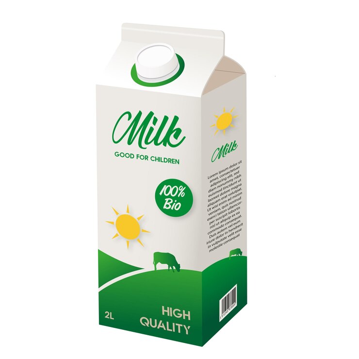 Vecteur lait mokup