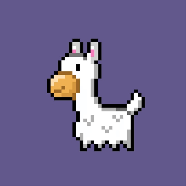 Lama Dans Le Style Pixel Art