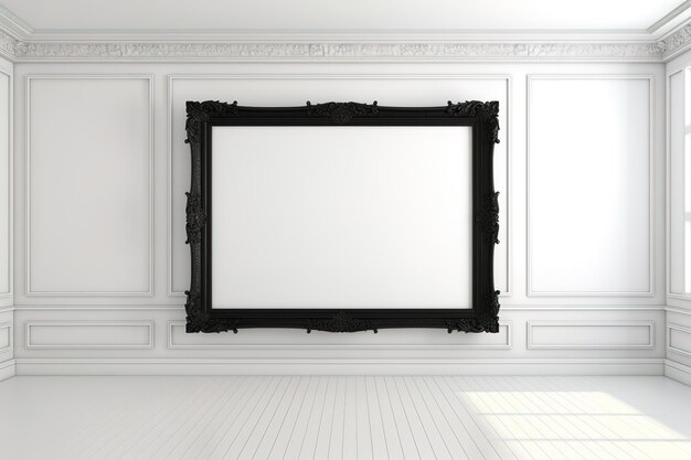 Vecteur lampe blanche à côté du canapé gris dans l'intérieur du salon minimal avec affiche et plante