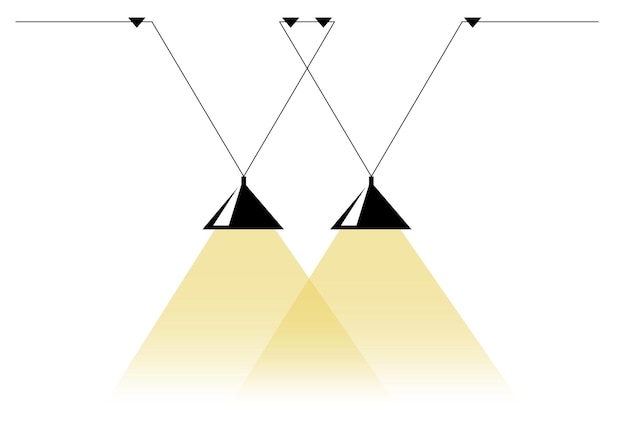 Lampes et ampoules de ligne avec des formes de couleur Dessin au trait géométrique des abat-jour légers Dessin d'une seule ligne d'illustration vectorielle d'ampoule Arrière-plan de conception minimaliste Ligne continue