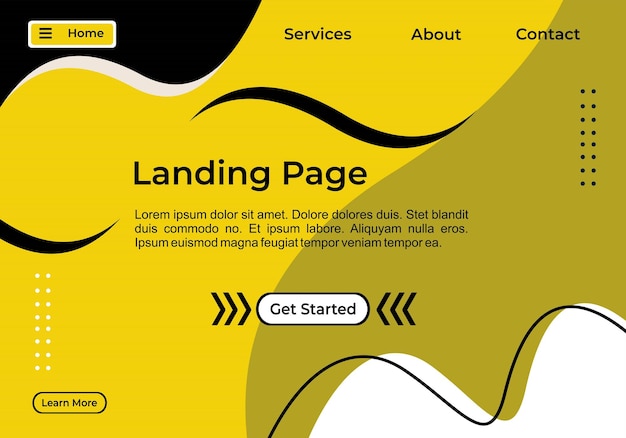 Landing Page Background Design Simple Coloré